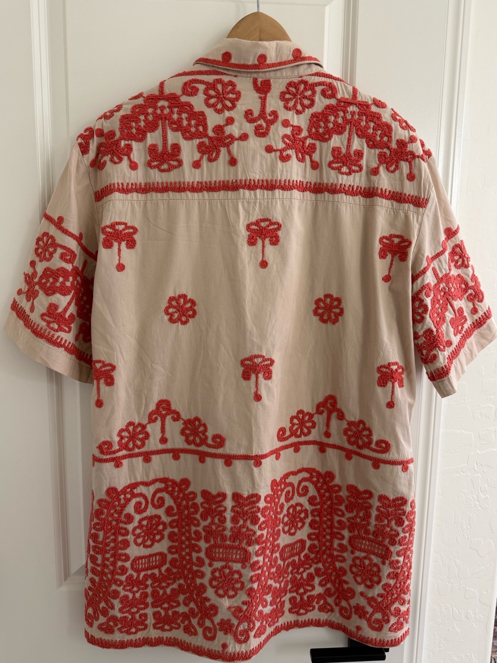 Anthropologie Maeve heavily embroidered shirtdress pockets lined - Picture 11 of 13
